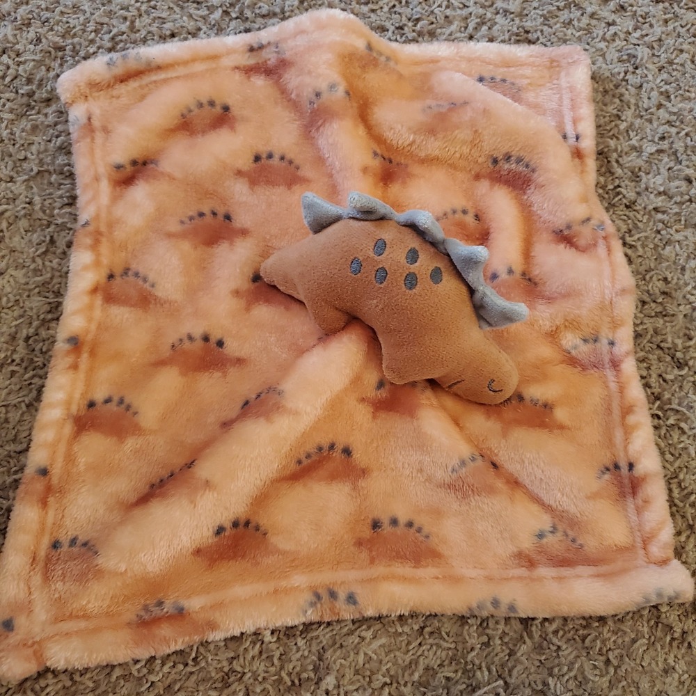 Hudson Baby Plush Security Blanket, Stegosaurus, One Size